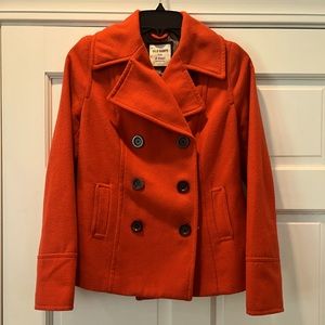Old Navy Orange Pea Coat